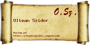 Oltean Szidor névjegykártya